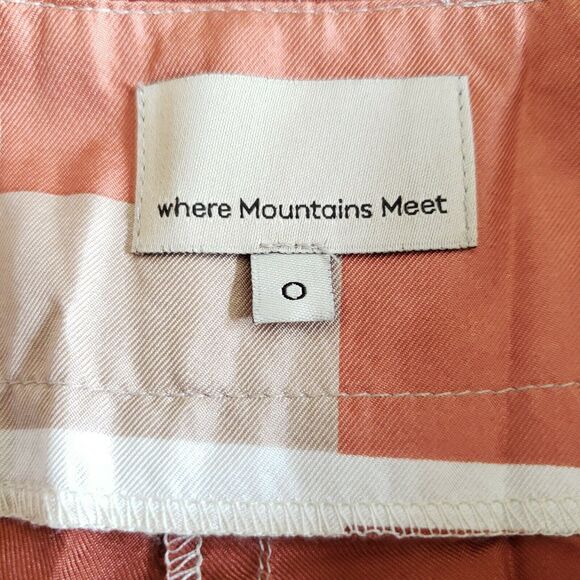 WHERE MOUNTAINS MEET Haven trouser silky geo print cropped wide leg pants Size 0 - Picture 4 of 6